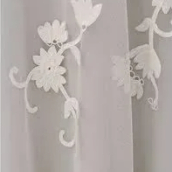 Anthropologie BHLDN Bethany Light Gray Floral Embroidered Dress - Picture 8 of 8